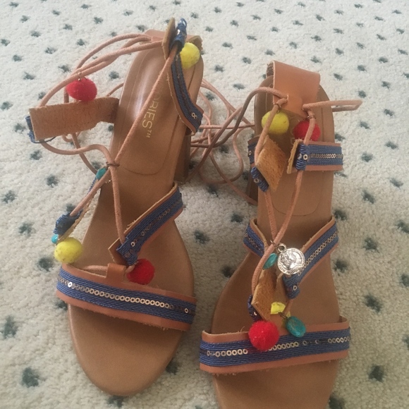 Lulus Pom-Pom Sandal Heels - Picture 3 of 3